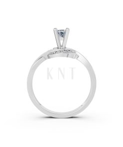 Nhẫn đính hôn đá cao cấp R316 màu vàng trắng White Gold vàng sáng, đường nét sắc sảo, tinh tế