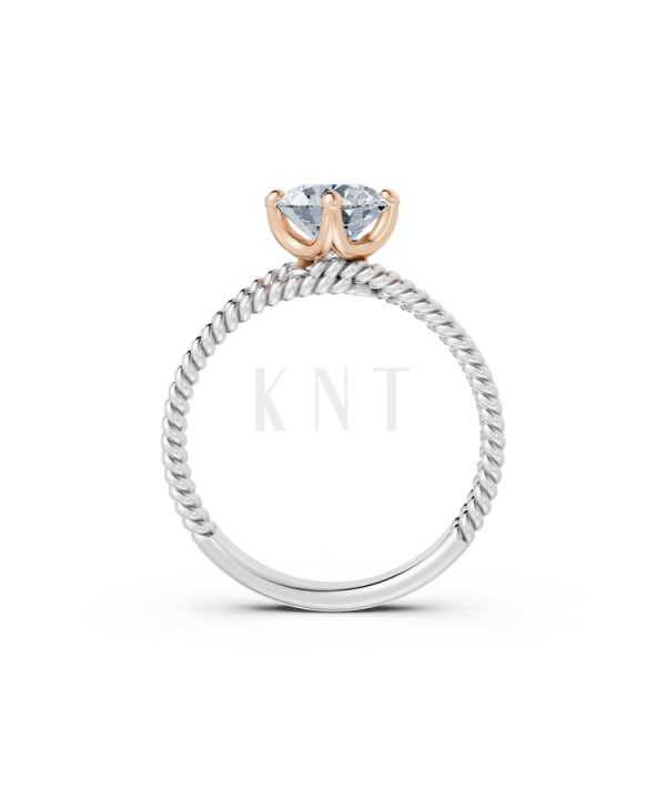 Nhẫn đính hôn đá US R318 phối màu Dual Color phong cách trẻ trung, nổi bật