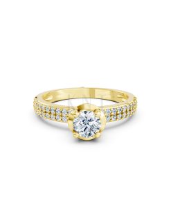 Nhẫn đính hôn R325 màu Vàng Gold thiết kế tinh xảo, độc đáo