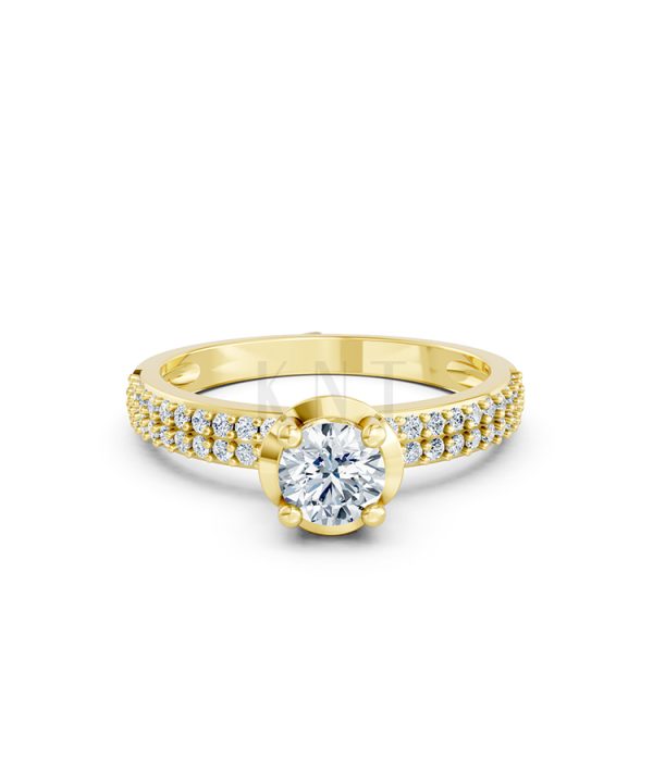 Nhẫn đính hôn R325 màu Vàng Gold thiết kế tinh xảo, độc đáo