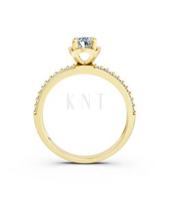 Nhẫn đính hôn R325 màu Vàng Gold thiết kế phá cách, sang trọng