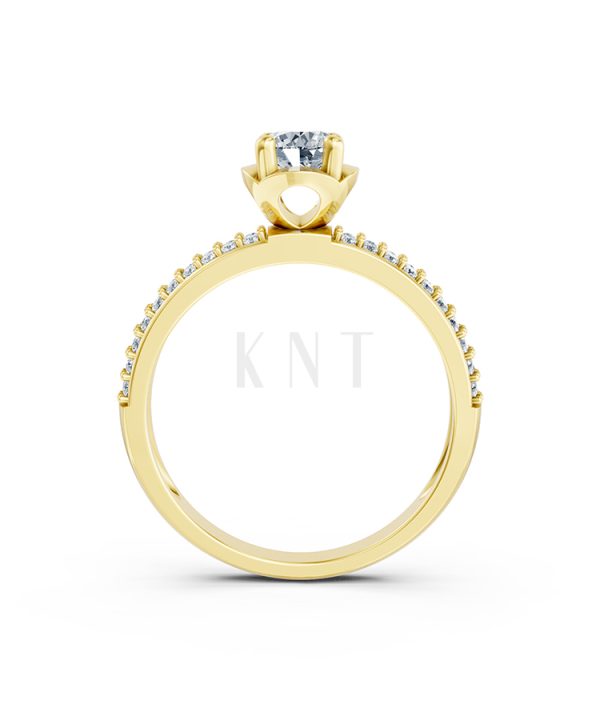 Nhẫn đính hôn R325 màu Vàng Gold thiết kế phá cách, sang trọng