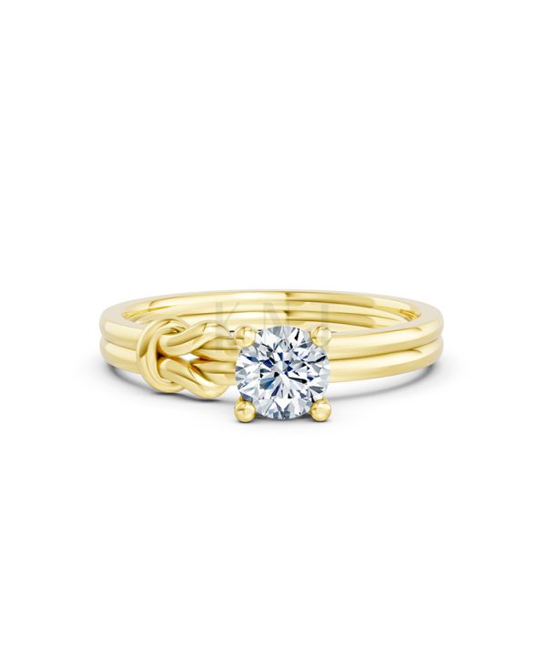 Nhẫn đính hôn đá cao cấp R326 – Aaliyah màu Vàng Gold thiết kế phá cách, sang trọng