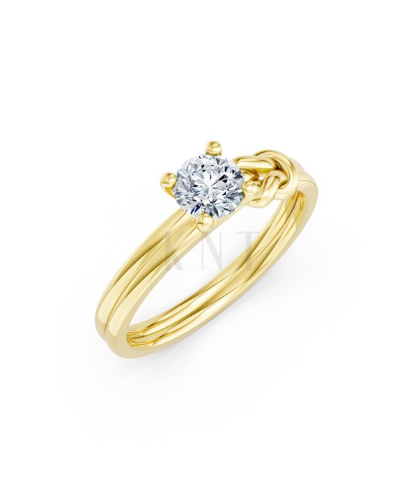 Nhẫn đính hôn đá cao cấp R326 – Aaliyah màu Vàng Gold thiết kế tinh tế, sang trọng