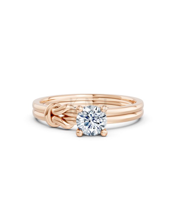 Nhẫn đính hôn đá cao cấp R326 – Aaliyah màu vàng hồng Rose Gold phong cách trẻ trung, nổi bật