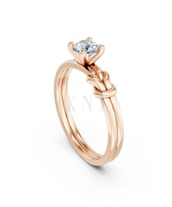 Nhẫn đính hôn đá cao cấp R326 – Aaliyah màu vàng hồng Rose Gold vàng đẹp, họa tiết hình học, độc đáo