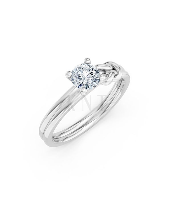 Nhẫn đính hôn đá cao cấp R326 – Aaliyah màu vàng trắng White Gold kiểu dáng hiện đại, nổi bật