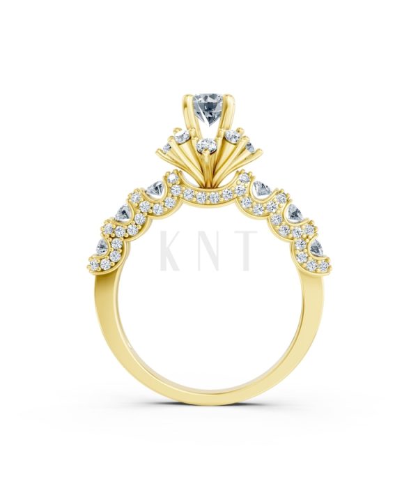NHẪN ĐÍNH HÔN R328 màu Vàng Gold vàng 10K/14K/18K/607 cao cấp, thanh lịch