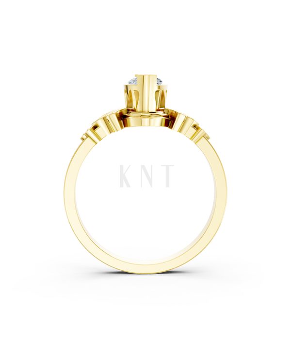 Nhẫn đính hôn Autumn R330 màu Vàng Gold mặt nhẫn chạm khắc tinh xảo, độc đáo