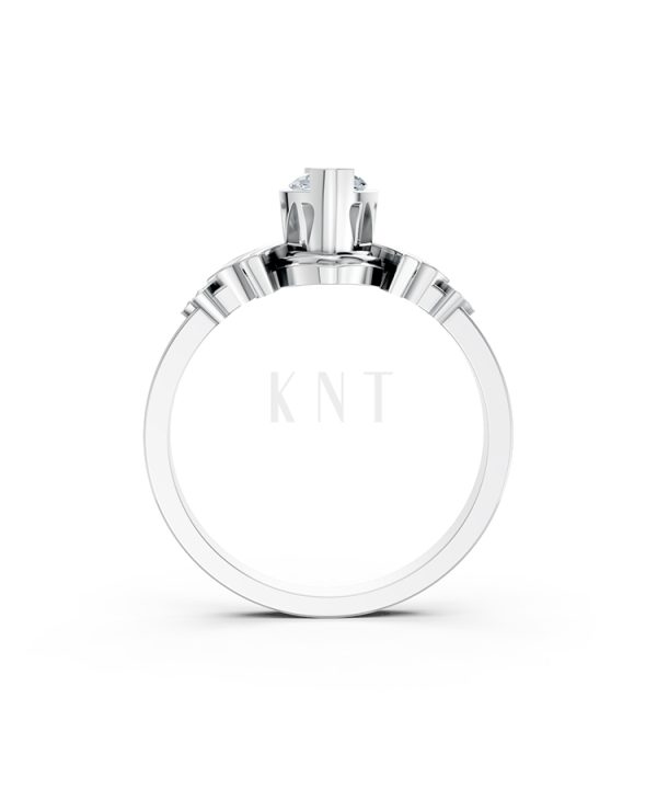 Nhẫn đính hôn Autumn R330 màu vàng trắng White Gold vàng sáng, đường nét sắc sảo, tinh tế