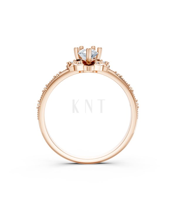 Nhẫn đính hôn WINTER R331 màu vàng hồng Rose Gold cặp đôi, phong cách trẻ trung, nổi bật