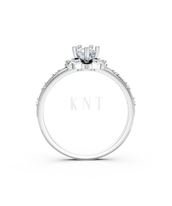 Nhẫn đính hôn WINTER R331 màu vàng trắng White Gold kiểu dáng cá tính, hiện đại