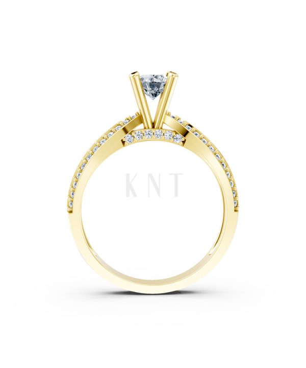 Nhẫn đính hôn R332 màu Vàng Gold thiết kế tinh xảo, độc đáo