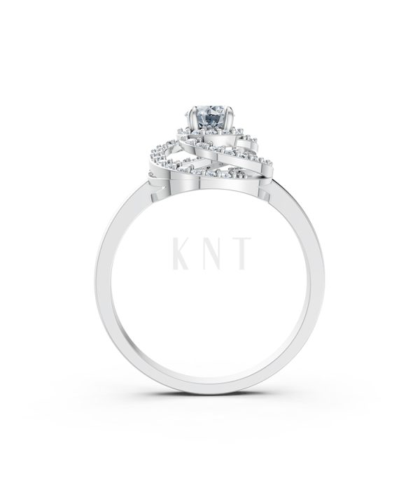 Nhẫn đính hôn đá cao cấp R333 màu vàng trắng White Gold vàng sáng bóng, thiết kế trẻ trung