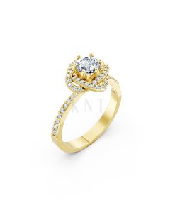 Nhẫn đính hôn đá US R335 – ALYSON màu Vàng Gold thiết kế tinh tế, sang trọng