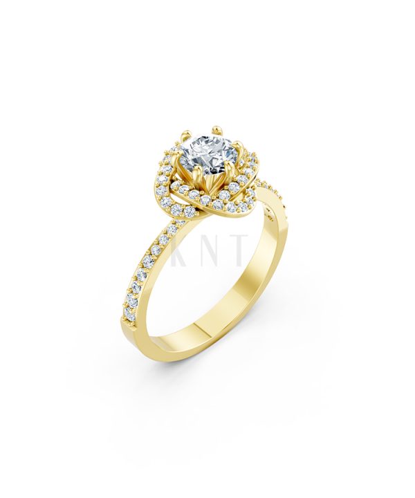 Nhẫn đính hôn đá US R335 – ALYSON màu Vàng Gold thiết kế tinh tế, sang trọng