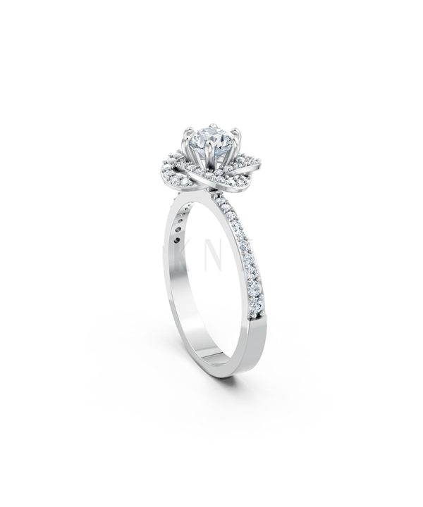 Nhẫn đính hôn đá US R335 – ALYSON màu vàng trắng White Gold vàng sáng, đường nét sắc sảo, tinh tế