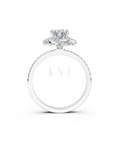 Nhẫn đính hôn đá US R335 – ALYSON màu vàng trắng White Gold kiểu dáng cá tính, hiện đại