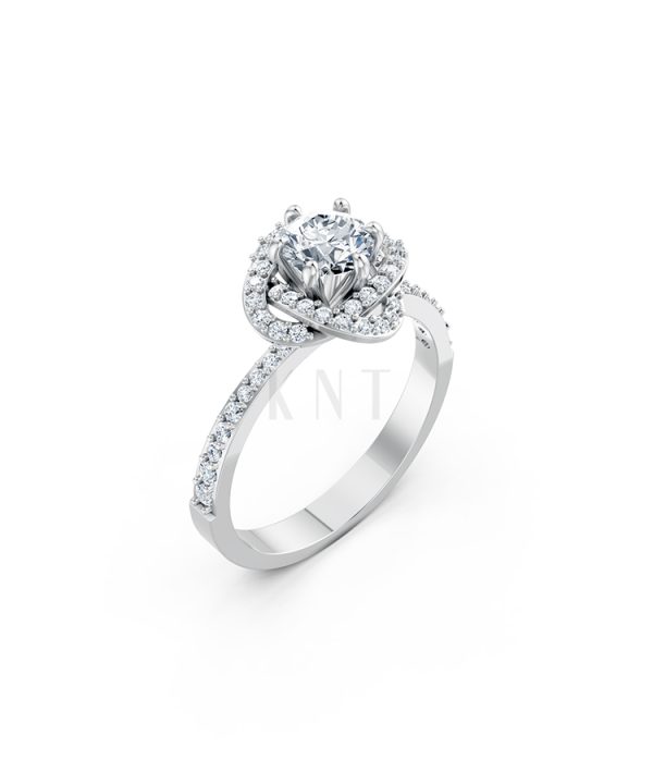 Nhẫn đính hôn đá US R335 – ALYSON màu vàng trắng White Gold kiểu dáng hiện đại, nổi bật