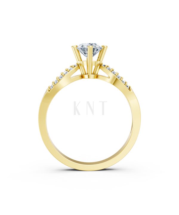 Nhẫn đính hôn đá US R336 – ALORA màu Vàng Gold thiết kế tinh xảo, độc đáo