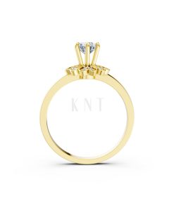 Nhẫn đính hôn R339 màu Vàng Gold thiết kế tinh xảo, độc đáo
