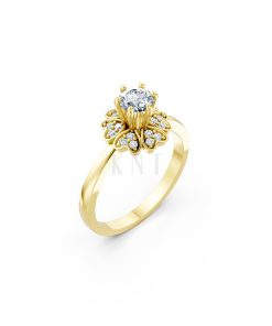 Nhẫn đính hôn R339 màu Vàng Gold thiết kế tinh tế, sang trọng