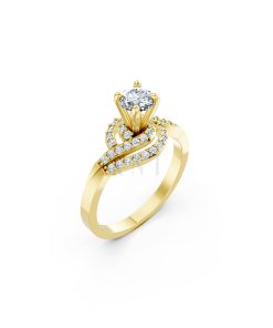 Nhẫn đính hôn đá US R342 – ALONDRA màu Vàng Gold thiết kế tinh tế, sang trọng