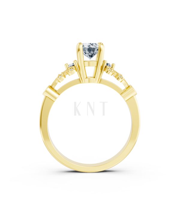 Nhẫn đính hôn đá US R353 – ALICIA màu Vàng Gold thiết kế tinh xảo, độc đáo