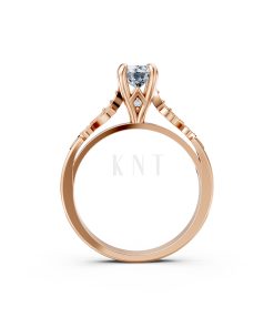 Nhẫn đính hôn đá US R355 – ALICE màu vàng hồng Rose Gold phong cách trẻ trung, nổi bật