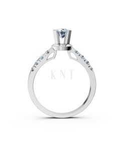 Nhẫn đính hôn R356 – ALEXANDRA màu vàng trắng White Gold kiểu dáng cá tính, hiện đại