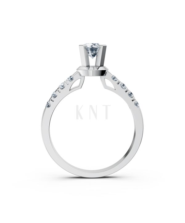 Nhẫn đính hôn R356 – ALEXANDRA màu vàng trắng White Gold kiểu dáng cá tính, hiện đại