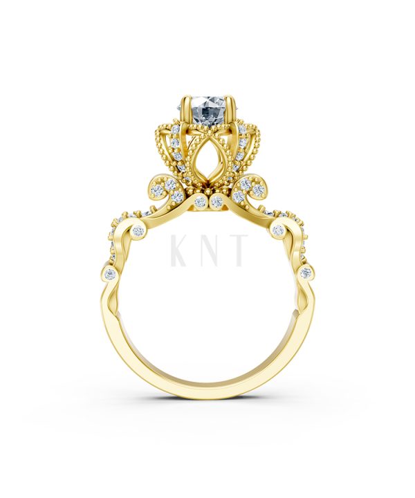 Nhẫn đính hôn đá cao cấp R362 – AINHOA màu Vàng Gold vàng 10K/14K/18K/607 cao cấp, thanh lịch