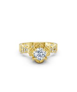 Nhẫn đính hôn đá cao cấp R362 – AINHOA màu Vàng Gold thiết kế tinh xảo, độc đáo