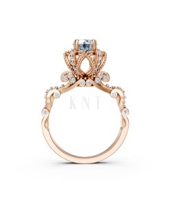 Nhẫn đính hôn đá cao cấp R362 – AINHOA màu vàng hồng Rose Gold vàng đẹp, họa tiết hình học, độc đáo