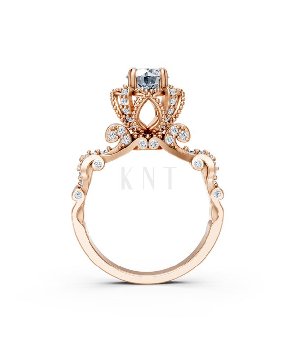 Nhẫn đính hôn đá cao cấp R362 – AINHOA màu vàng hồng Rose Gold vàng đẹp, họa tiết hình học, độc đáo