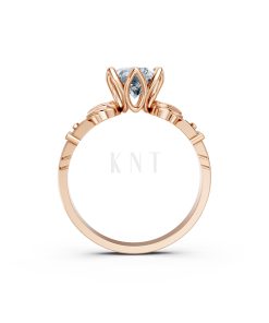 Nhẫn đính hôn Hy Lạp R363 – EROS màu vàng hồng Rose Gold phong cách trẻ trung, nổi bật