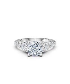 Nhẫn đính hôn R364 màu vàng trắng thanh lịch