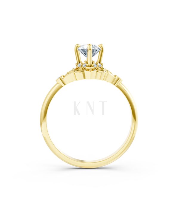 Nhẫn đính hôn Hy Lạp R365 – HERA màu Vàng Gold thiết kế tinh xảo, độc đáo