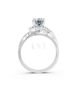 Nhẫn đính hôn Hy Lạp R367 – MOIRAI màu vàng trắng White Gold vàng sáng, đường nét sắc sảo, tinh tế