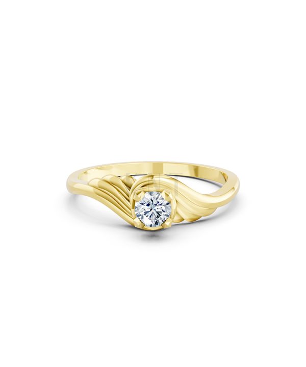 Nhẫn đính hôn Hy Lạp R368 – HERMES màu Vàng Gold thiết kế tinh xảo, độc đáo