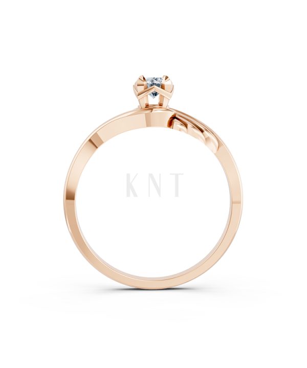 Nhẫn đính hôn Hy Lạp R368 – HERMES màu vàng hồng Rose Gold thiết kế đối xứng, phong cách, ấn tượng