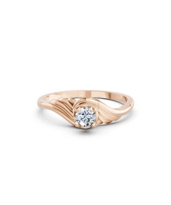 Nhẫn đính hôn Hy Lạp R368 – HERMES màu vàng hồng Rose Gold vàng đẹp, họa tiết hình học, độc đáo