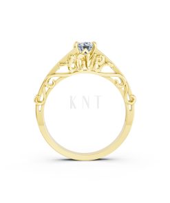 Nhẫn đính hôn Hy Lạp R369 – PISTIS màu Vàng Gold vàng 10K/14K/18K/607 cao cấp, thanh lịch