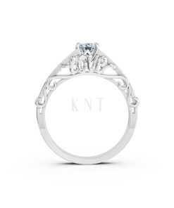 Nhẫn đính hôn Hy Lạp R369 – PISTIS màu vàng trắng White Gold kiểu dáng cá tính, hiện đại