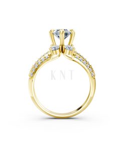 Nhẫn đính hôn đá cao cấp R392 – AILEEN màu Vàng Gold vàng 10K/14K/18K/607 cao cấp, thanh lịch