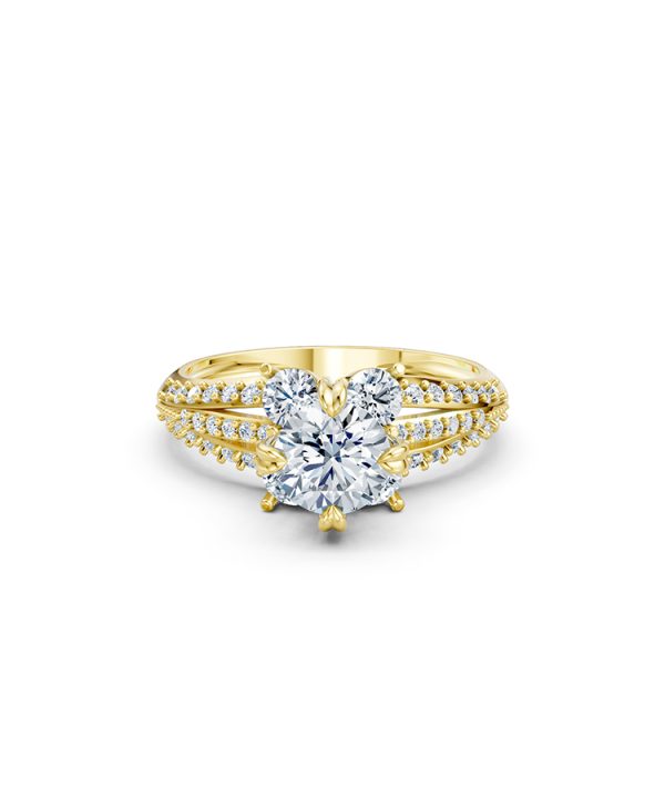 Nhẫn đính hôn đá cao cấp R392 – AILEEN màu Vàng Gold thiết kế tinh xảo, độc đáo