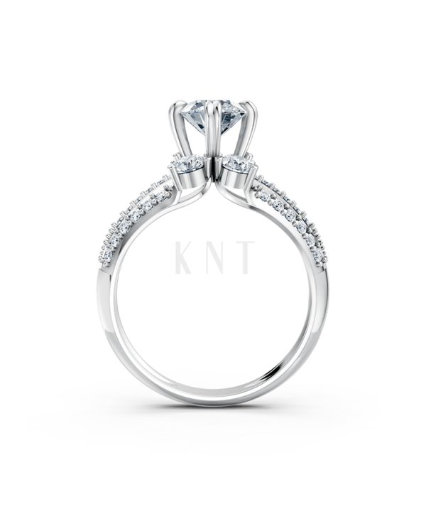 Nhẫn đính hôn đá cao cấp R392 – AILEEN màu vàng trắng White Gold kiểu dáng cá tính, hiện đại