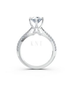 Nhẫn đính hôn Paris R393 màu vàng trắng White Gold kiểu dáng cá tính, hiện đại