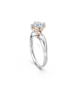 Nhẫn đính hôn đá cao cấp R396 phối màu Dual Color thiết kế đối xứng, phong cách, ấn tượng