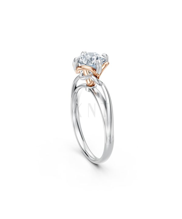 Nhẫn đính hôn đá cao cấp R396 phối màu Dual Color thiết kế đối xứng, phong cách, ấn tượng